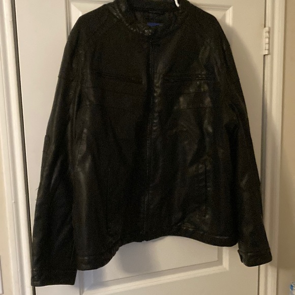 Black leather jacket
